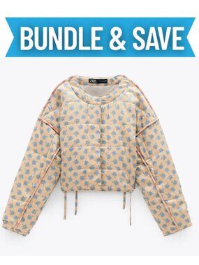 Zara Floral Print Quilted Jacket